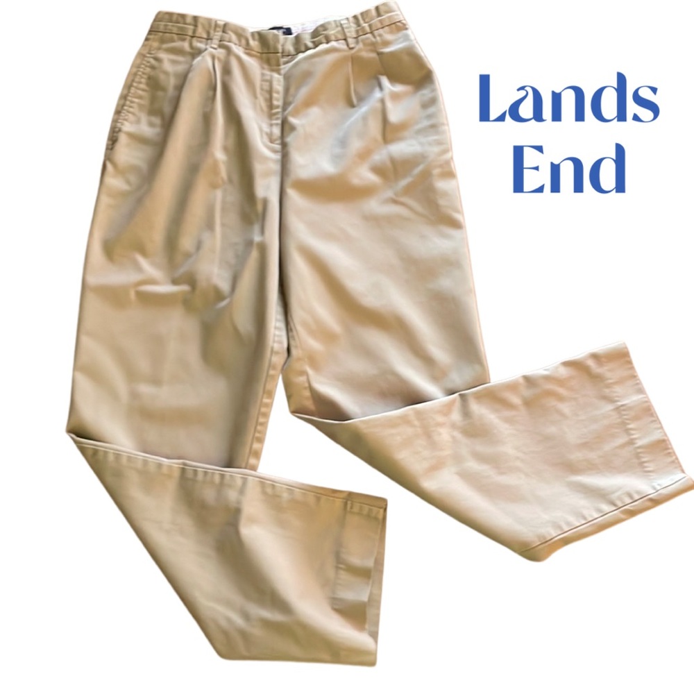 Lands End Straight Leg Chino Pants Size 8